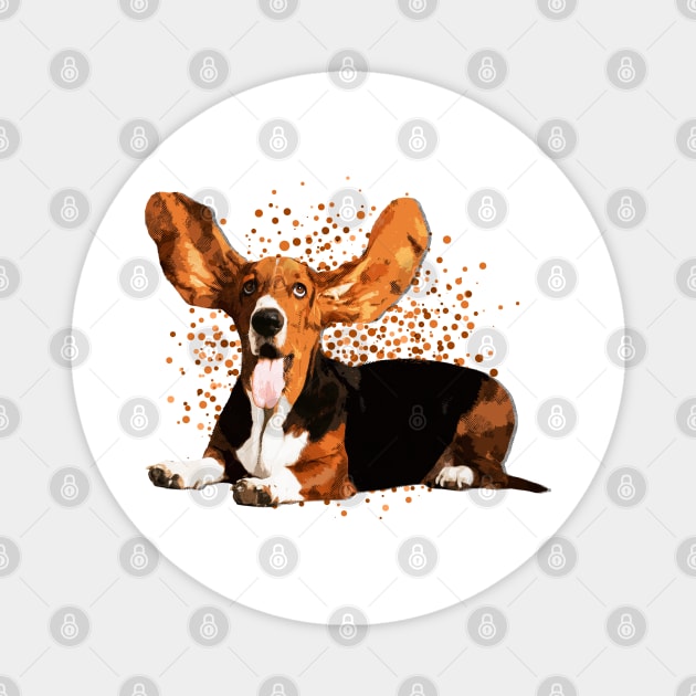 Basset Hound Magnet by Nartissima